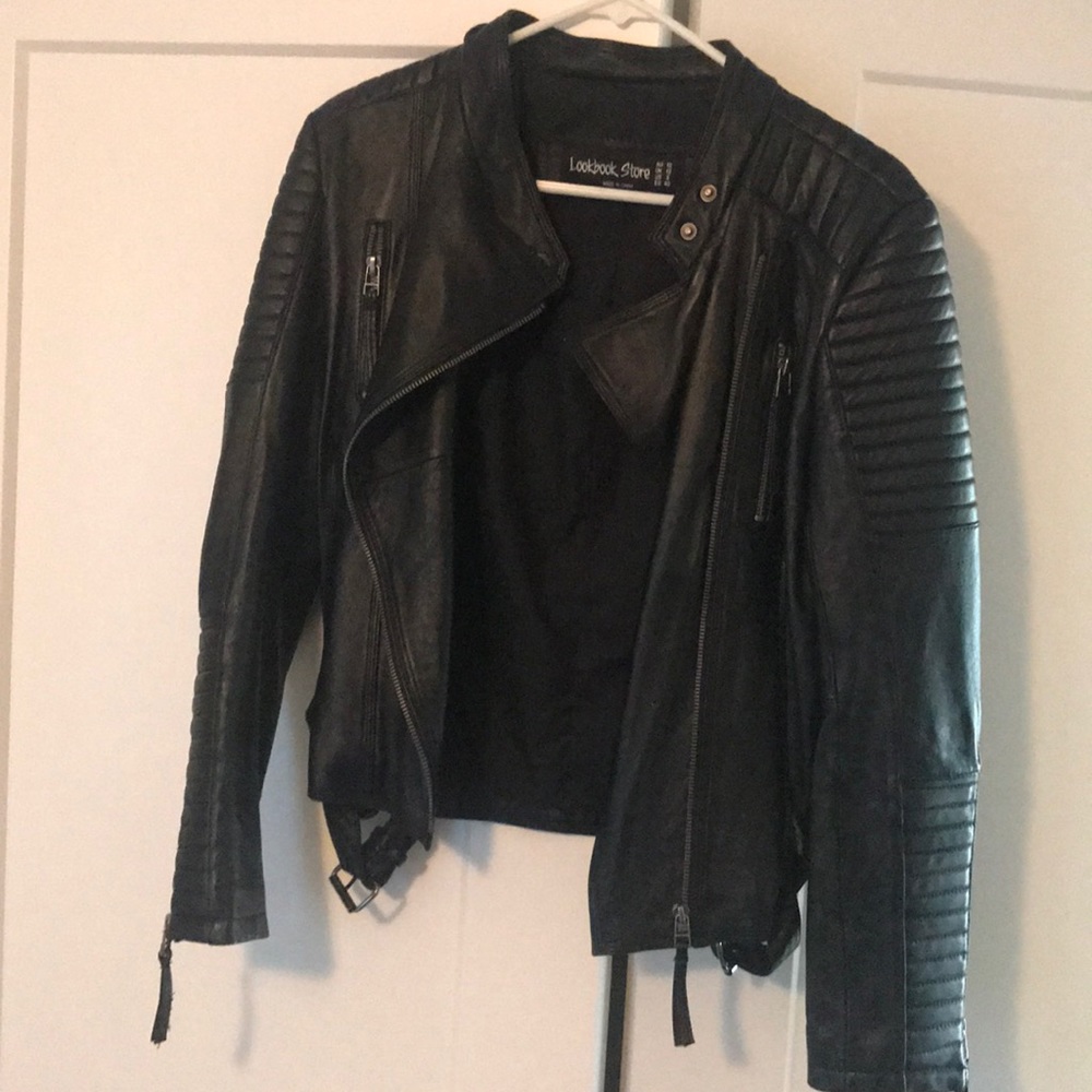 Faux Leather Jacket—fits like 4/6